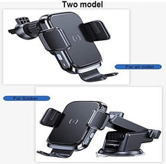 15W Wireless Car Charger with Automatic Phone Clamp