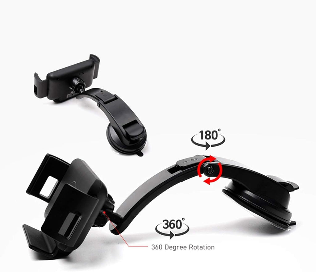 Wireless Car Charger with Adhesive and Clamp Mounts