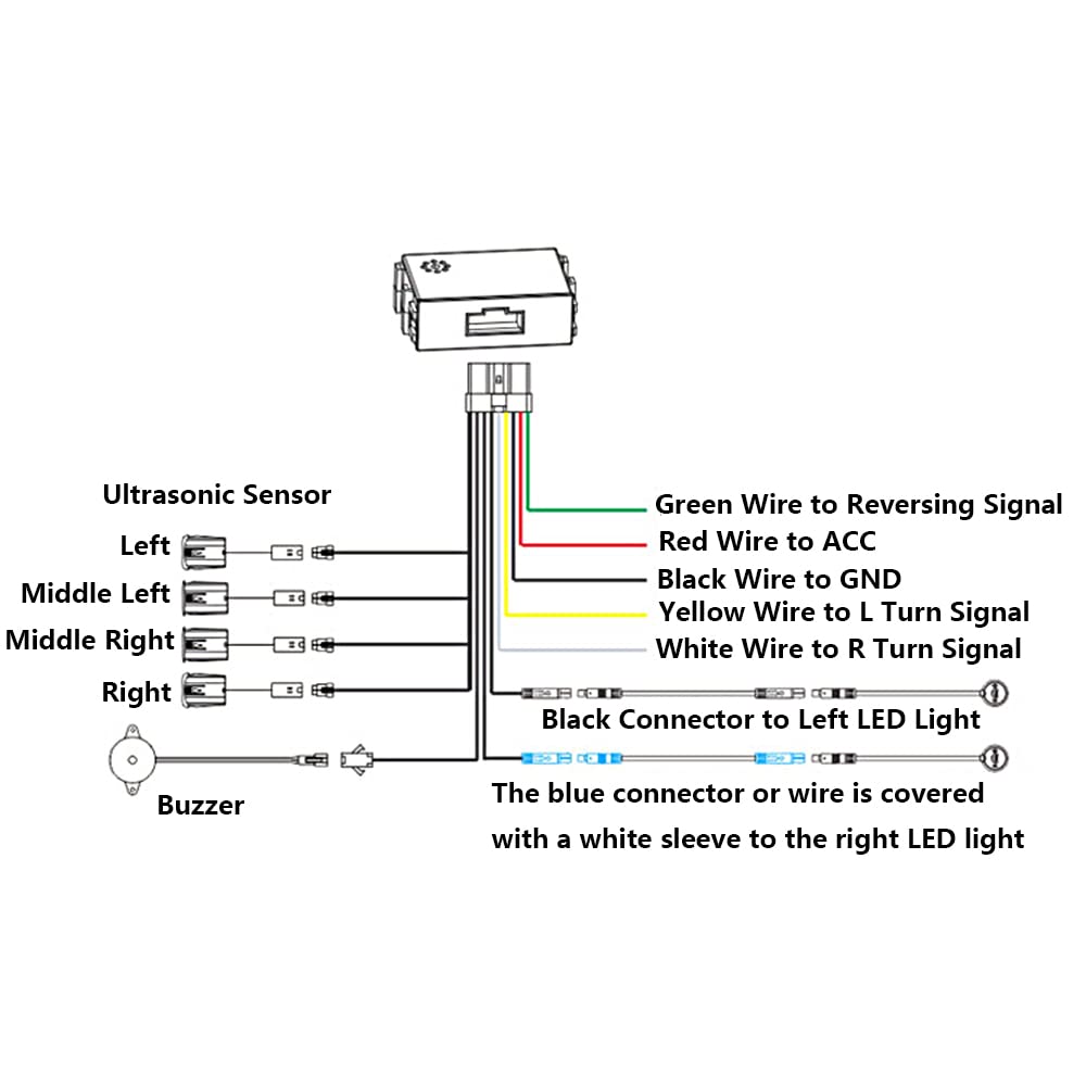Ultrasonic Blind Spot and Reverse Parking Sensor Kit