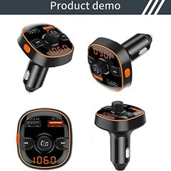 Car FM Audio Transmitter with USB Charging