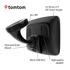 Seven-Inch GPS Navigator with Wi-Fi Updates and Mount