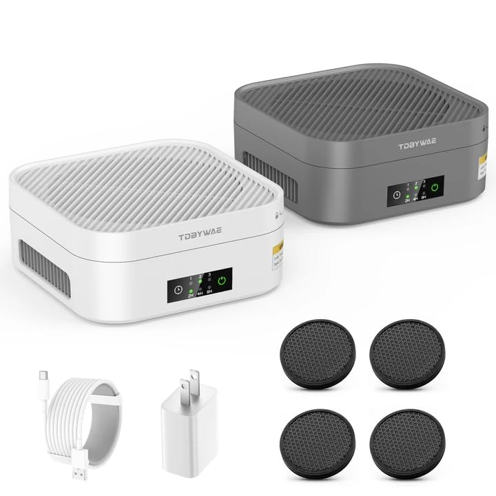 Compact Air Purifier with Type-C Power and Timer