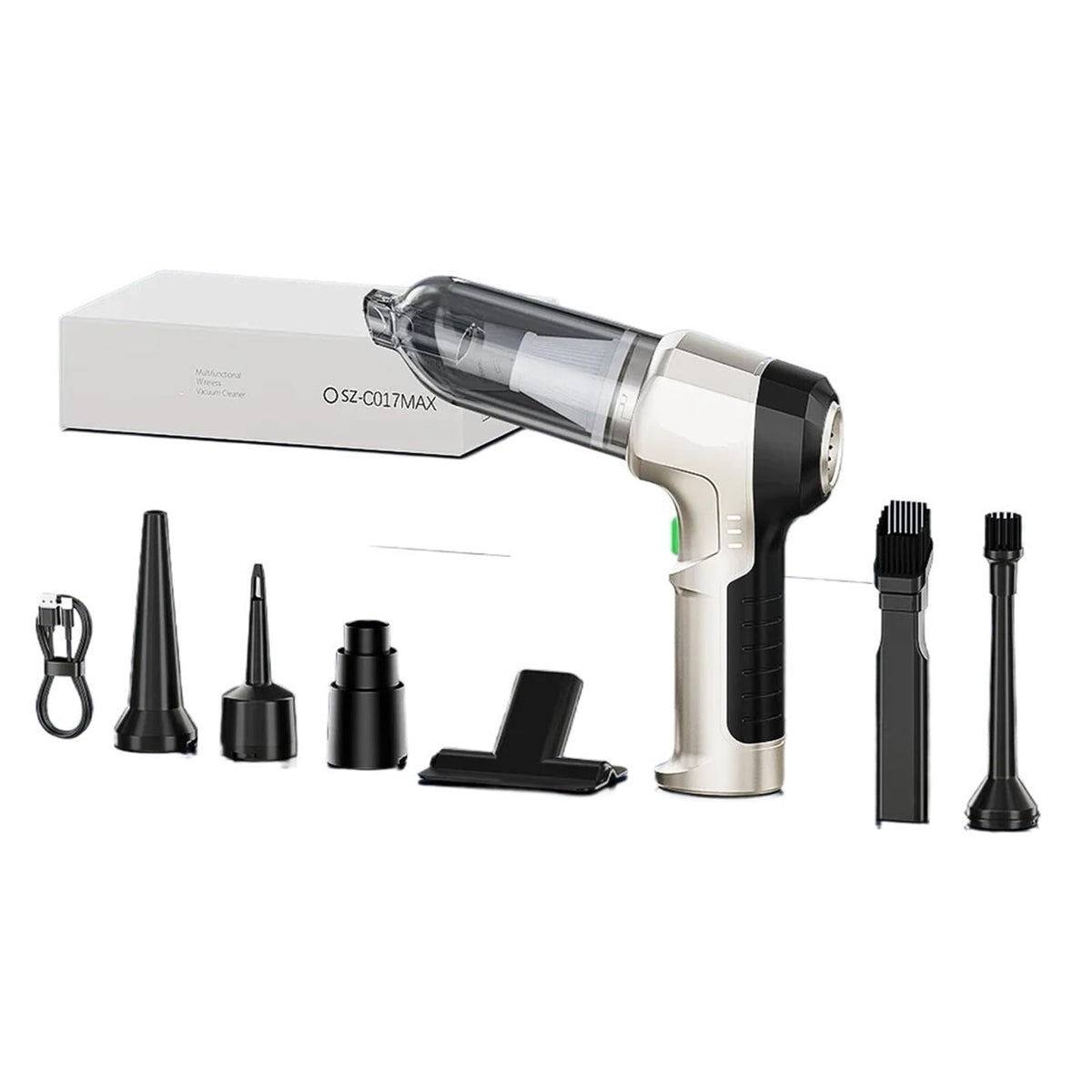 Mini Cordless Car Vacuum with Accessory Options