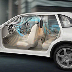 Headrest-Mounted Car Air Purifier with Bluetooth