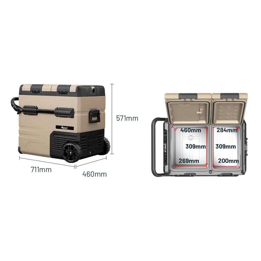 Portable Car Refrigerator with AC and DC Power Support