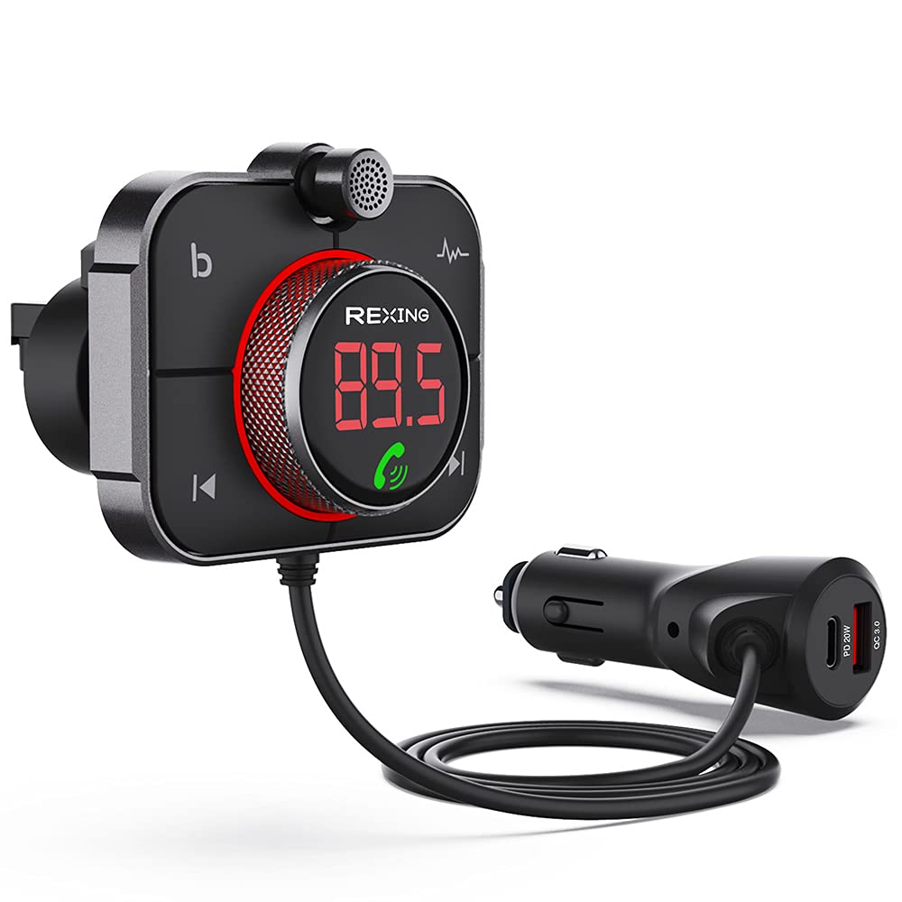FM and AUX Bluetooth Adapter with MicroSD Playback