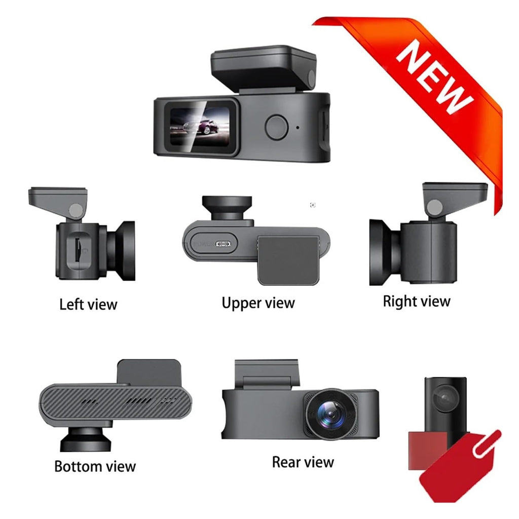 Front and Rear Dash Camera with Wi-Fi and Three-Inch Screen