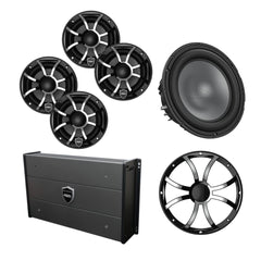 Marine Speaker, Subwoofer and Six-Channel Amplifier Bundle