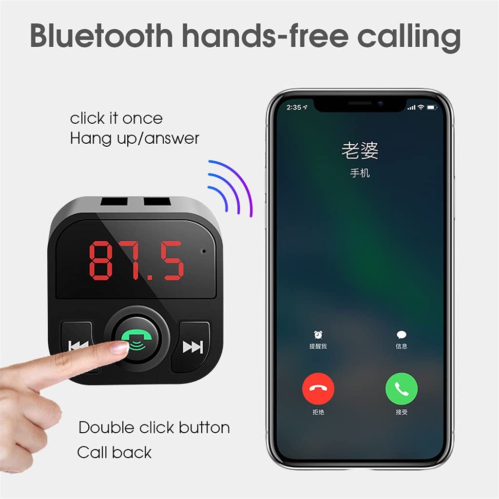 Bluetooth FM Audio Transmitter with USB and Card Playback