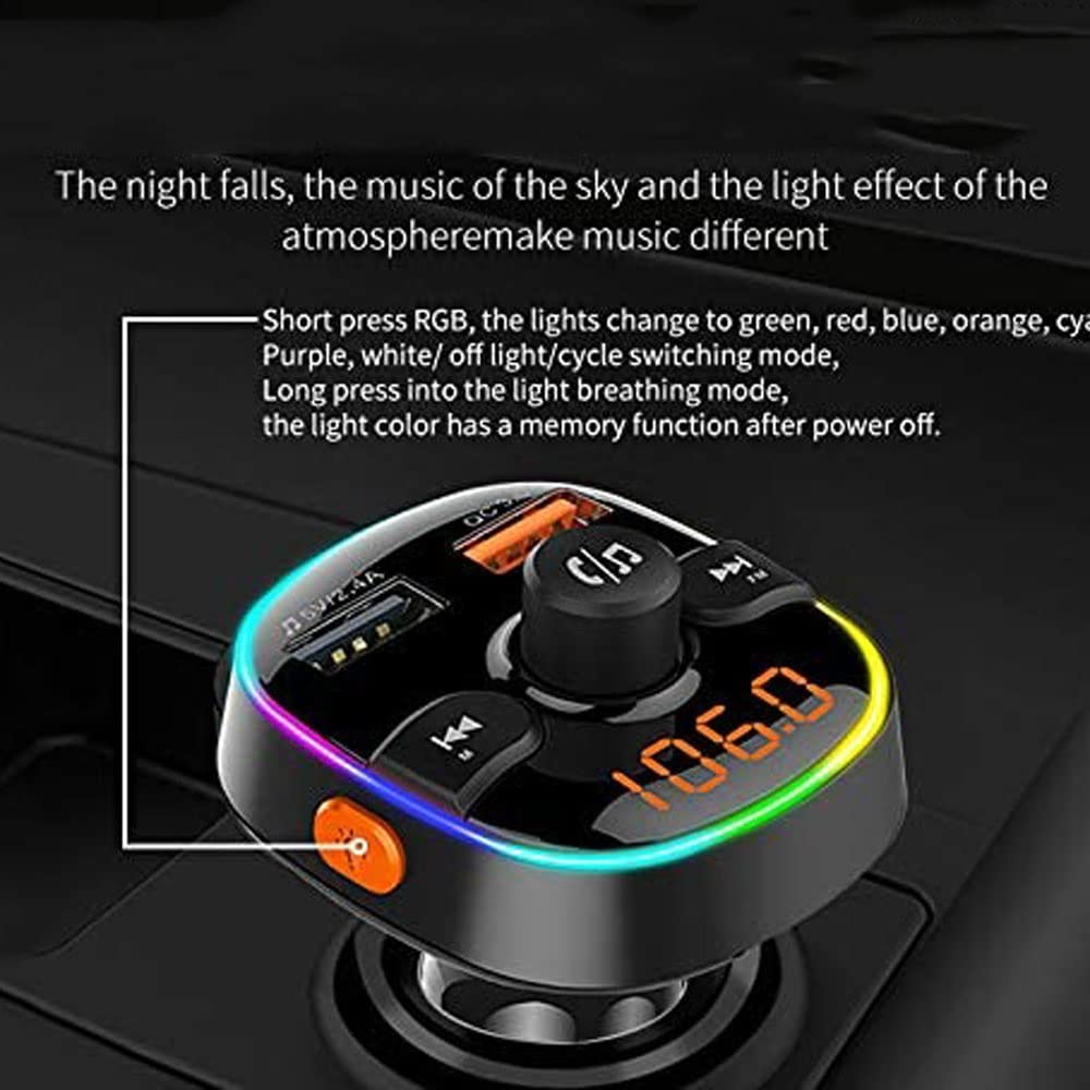 Car FM Audio Transmitter with USB Charging