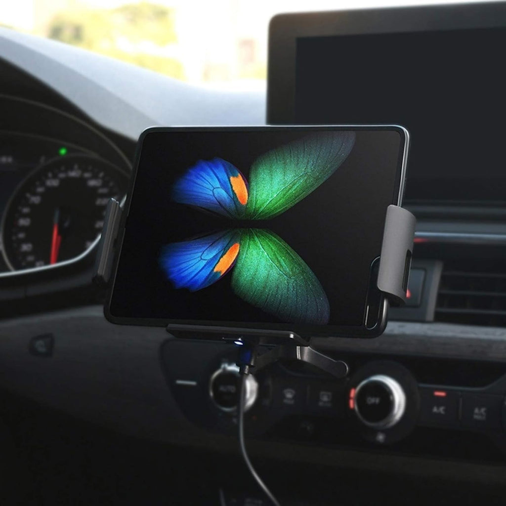 Wireless Car Charger with Adhesive and Clamp Mounts