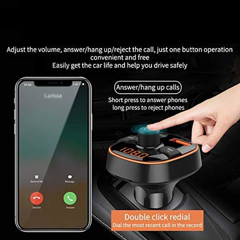 Car FM Audio Transmitter with USB Charging