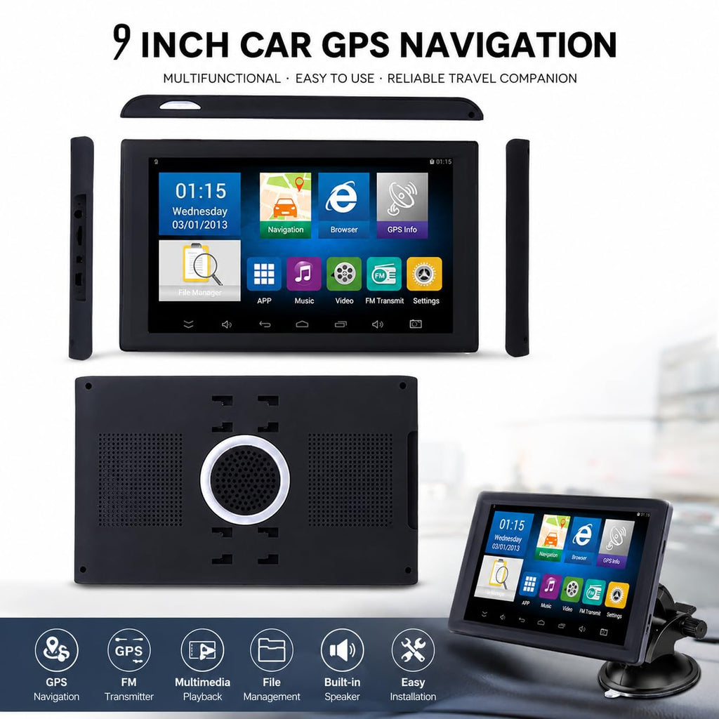 Nine-Inch GPS Navigator with FM Audio Transmission