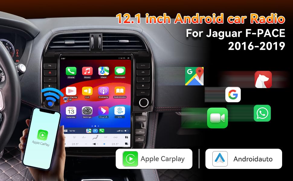 12.1-Inch Android Car Stereo for Jaguar F-PACE