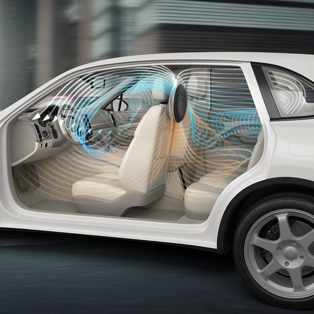 Headrest-Mounted Car Air Purifier with Bluetooth