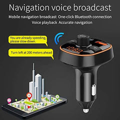 Car FM Audio Transmitter with USB Charging