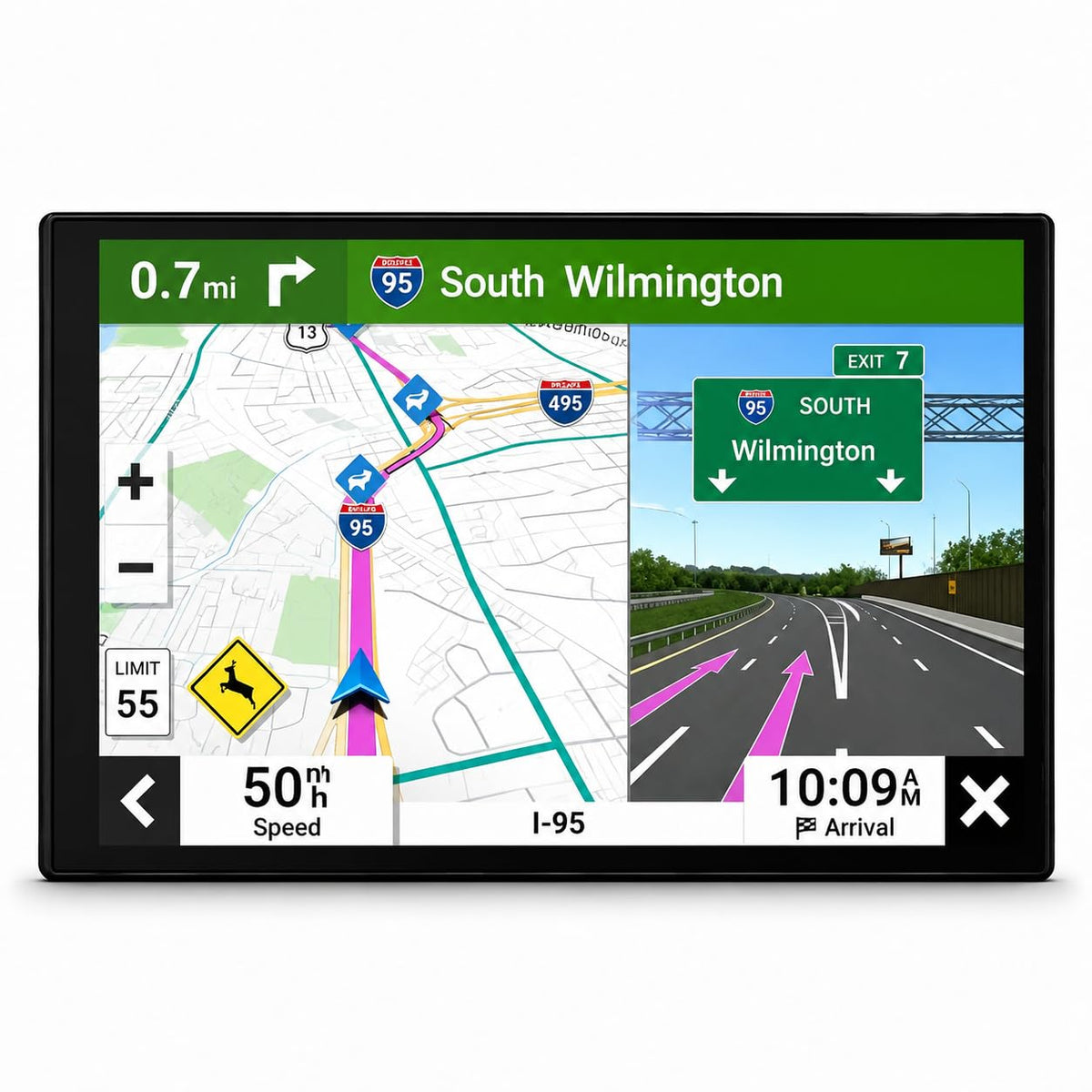 Nine-Inch GPS Navigator with FM Audio Transmission