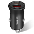 Dual-Port USB-C and USB-A Car Charger