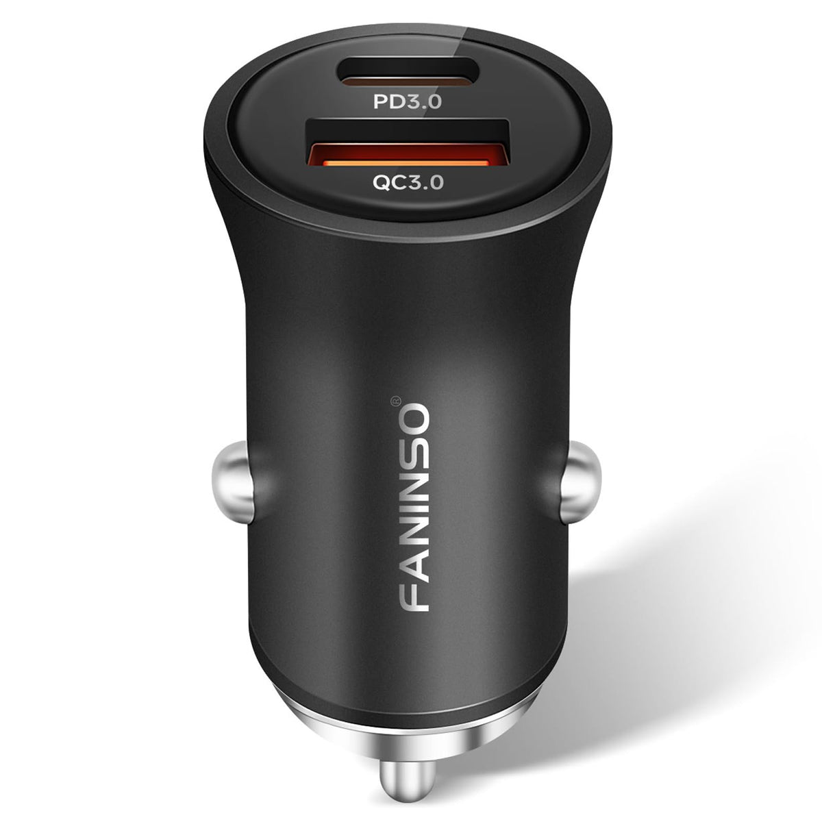 Dual-Port USB-C and USB-A Car Charger