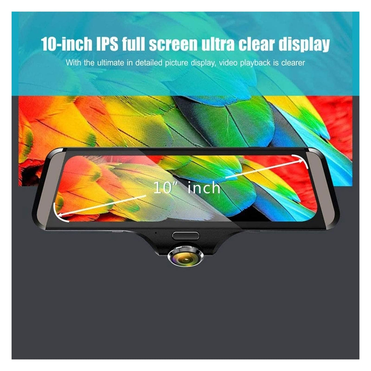 Panoramic Dash Recorder with Ten-Inch Touchscreen
