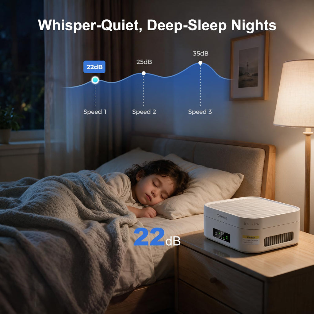 Compact Air Purifier with Type-C Power and Timer