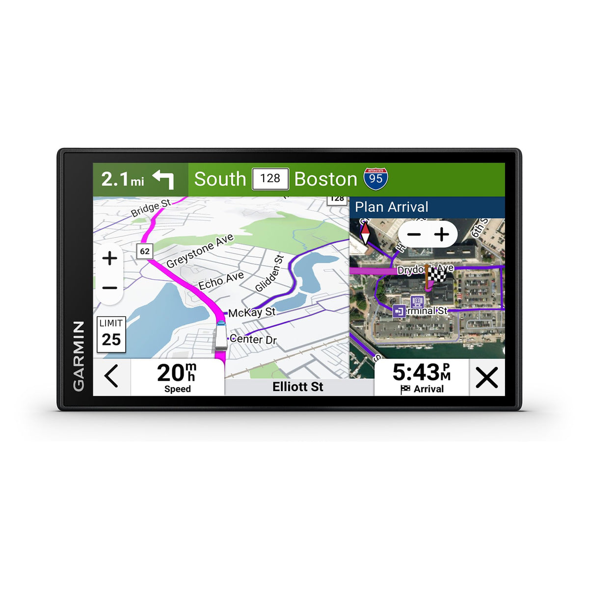 Truck GPS Navigator in Multiple Display Configurations