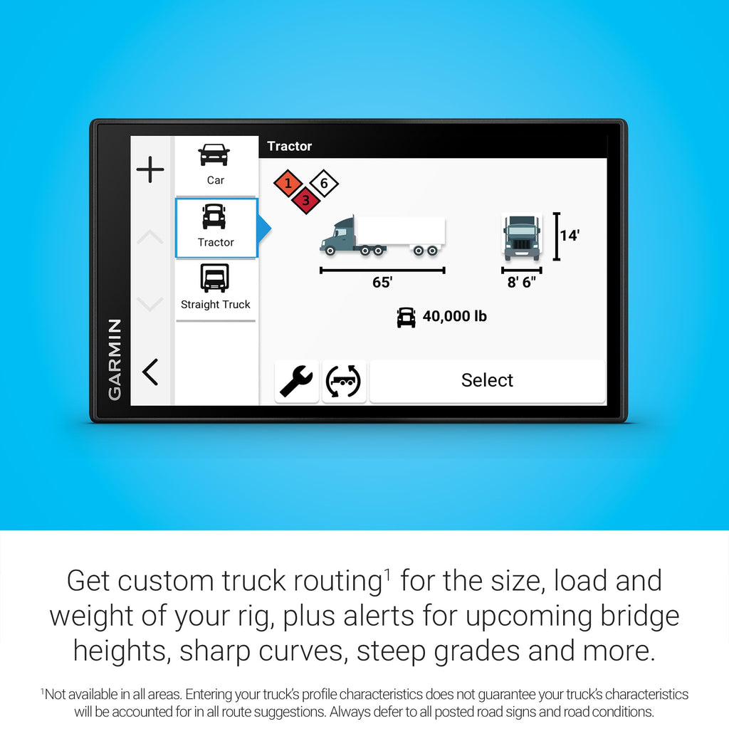 Truck GPS Navigator in Multiple Display Configurations