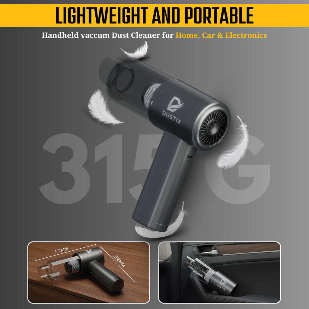 Rechargeable Car Vacuum with Blower and Inflator Functions