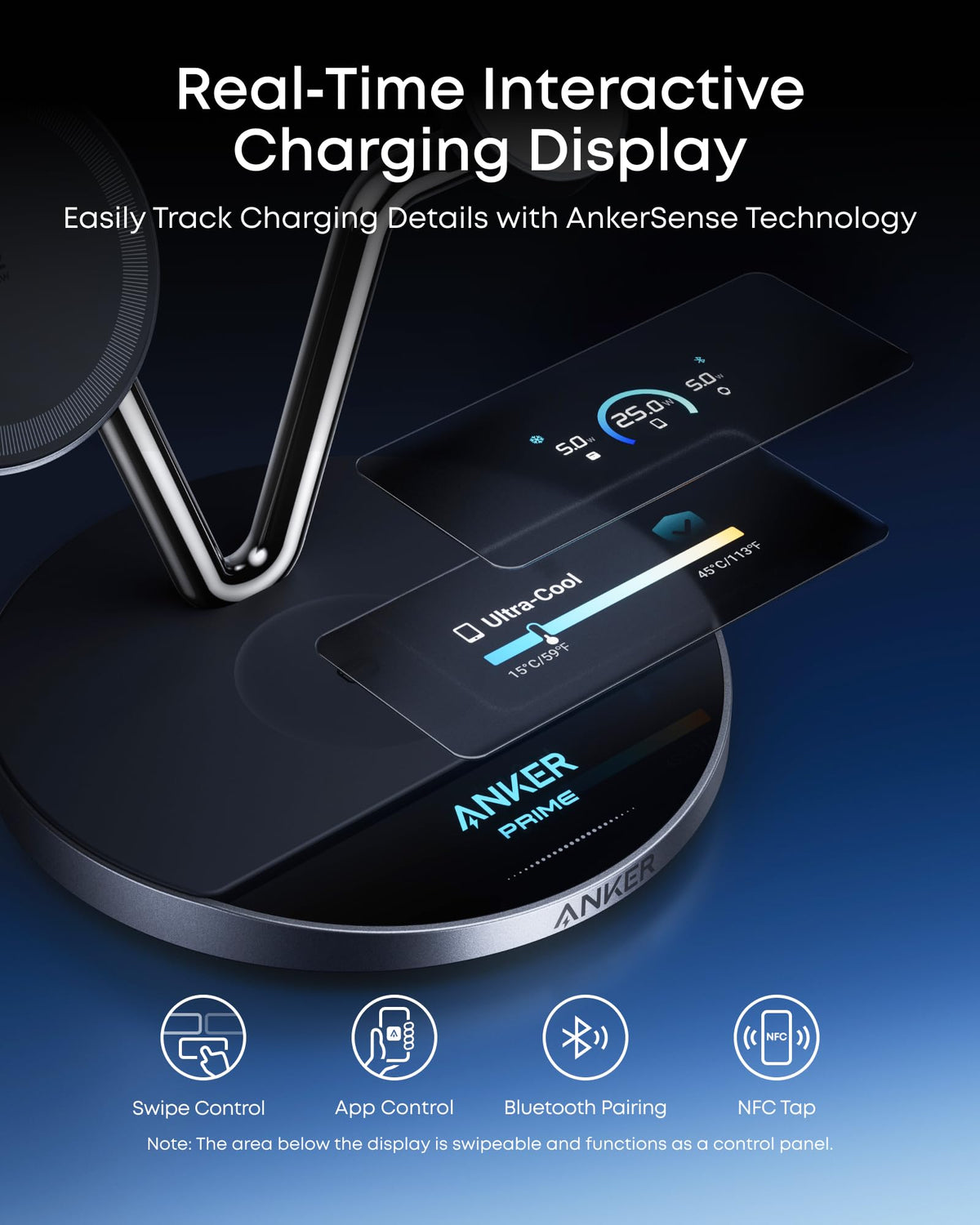 75W Retractable Car Charger and Wireless Charging Stand Bundle