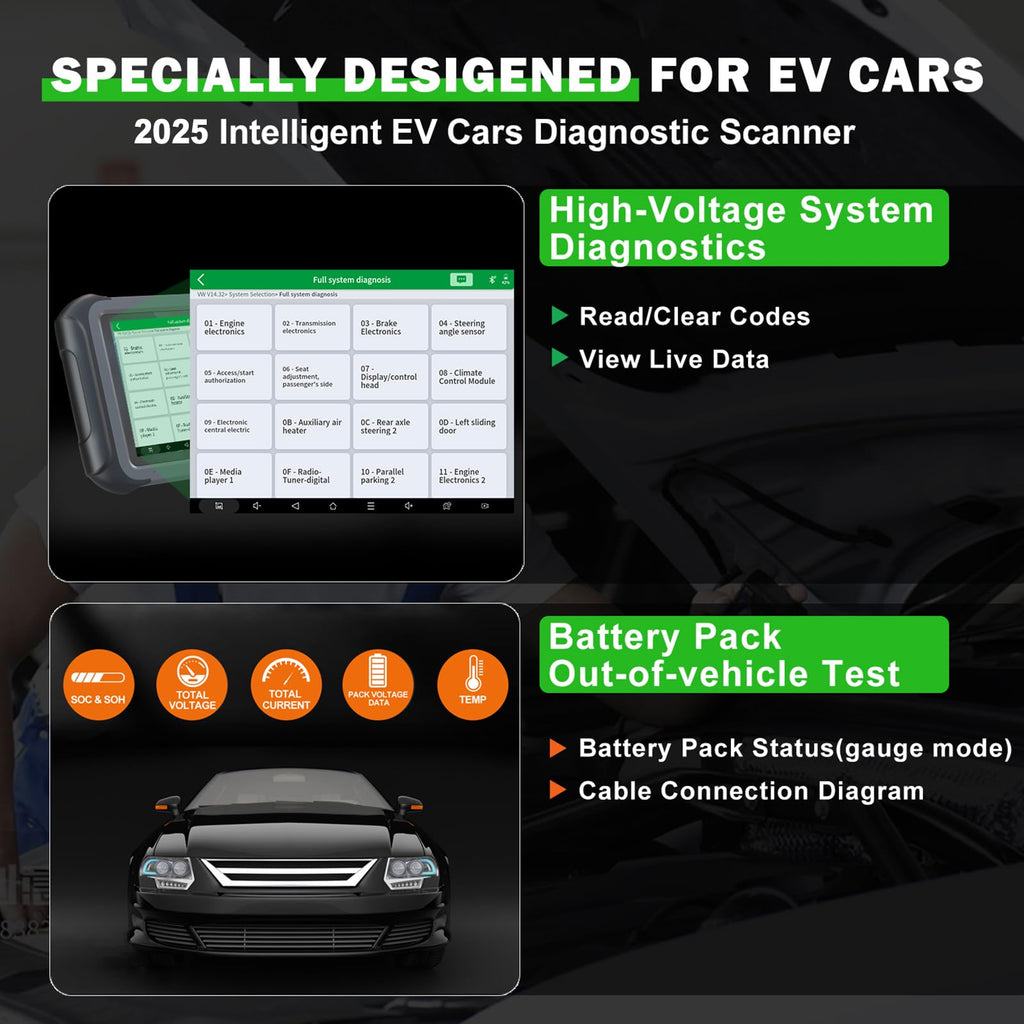 D9EV Diagnostic Scanner with EV Battery Analysis