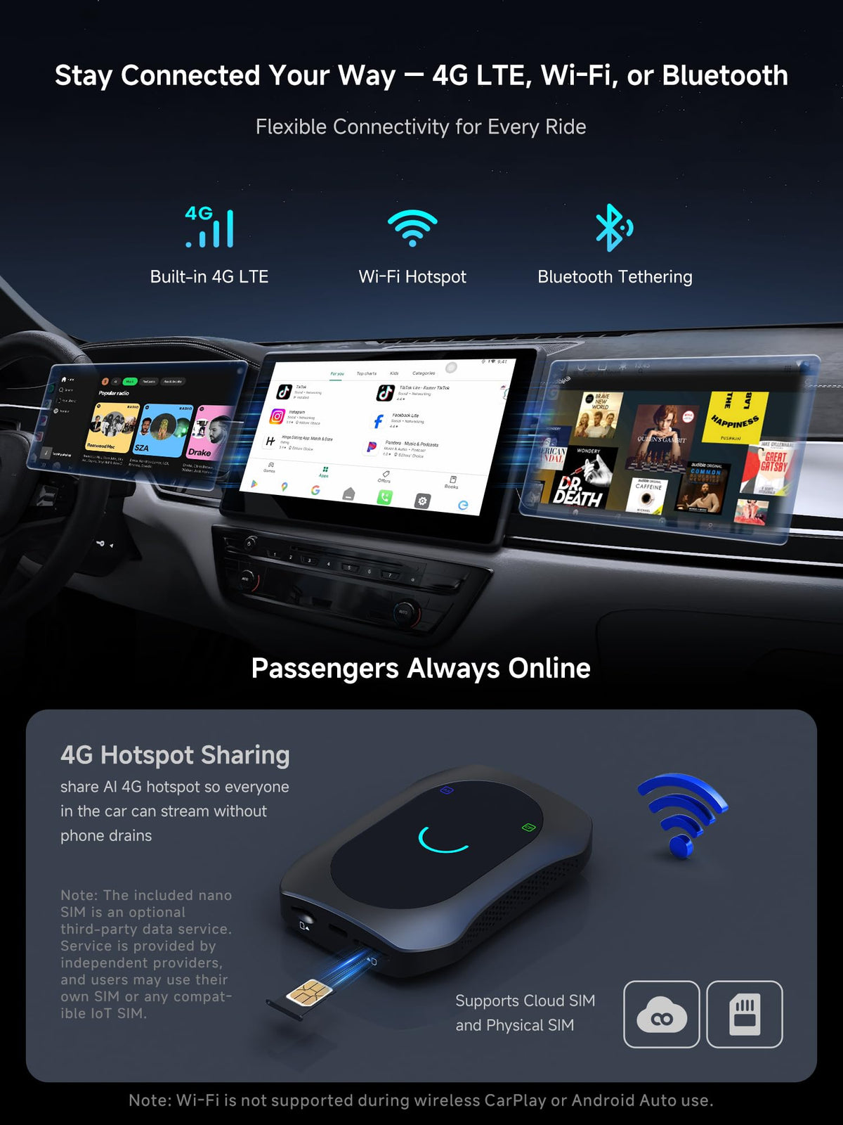 Wireless CarPlay Adapter and Android Media Box Options