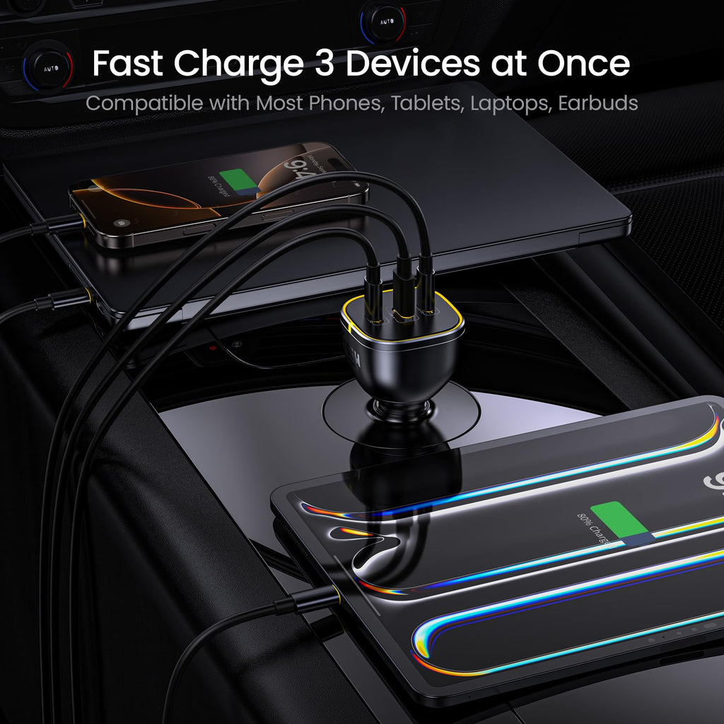 Multi-Port Car Charger and 40000mAh Power Bank Bundle