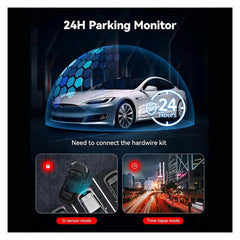 Front and Rear Dash Camera with Wi-Fi and Three-Inch Screen
