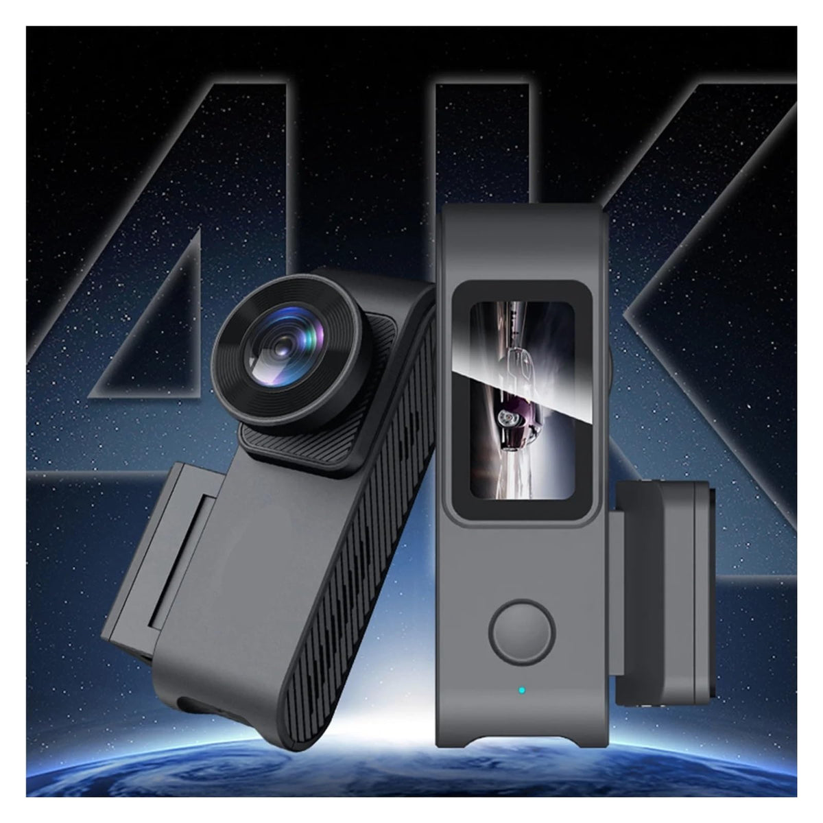 Front and Rear Dash Camera with Wi-Fi and Three-Inch Screen