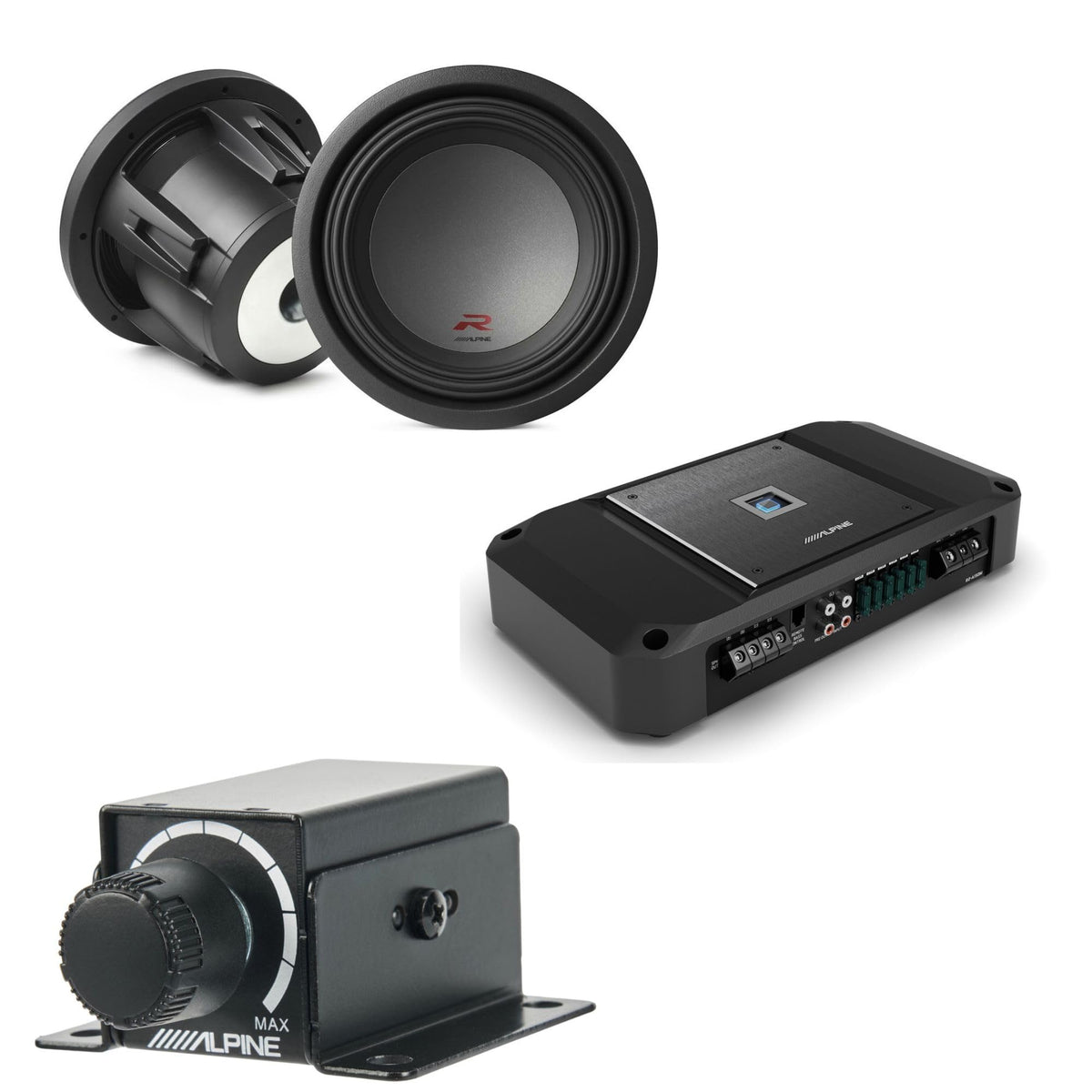 10-Inch Subwoofer, Monoblock Amplifier and Bass Remote Bundle