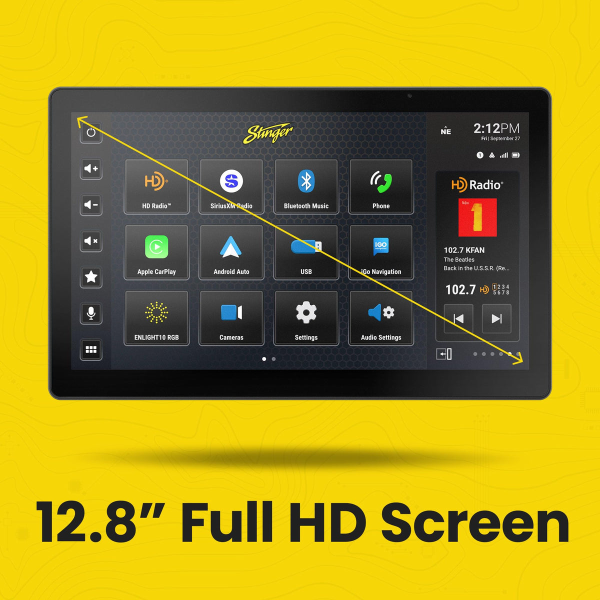 12.8-Inch Touchscreen Car Stereo and Matrix DSP Bundle