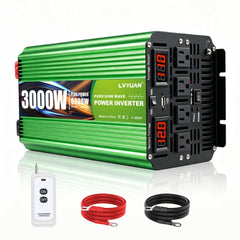Pure-Sine-Wave Inverter with Remote and AC Outlets