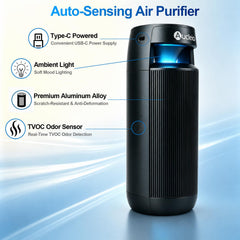 Cup-Holder Air Purifier with Monitoring Display