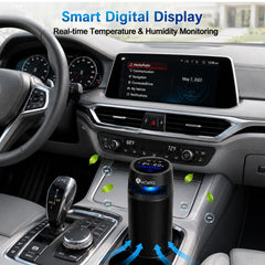Cup-Holder Air Purifier with Monitoring Display