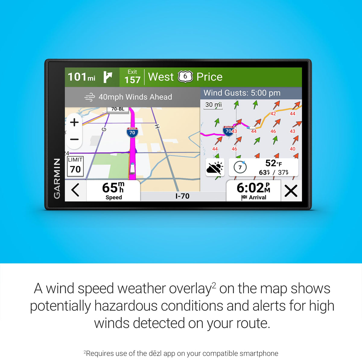 Truck GPS Navigator in Multiple Display Configurations