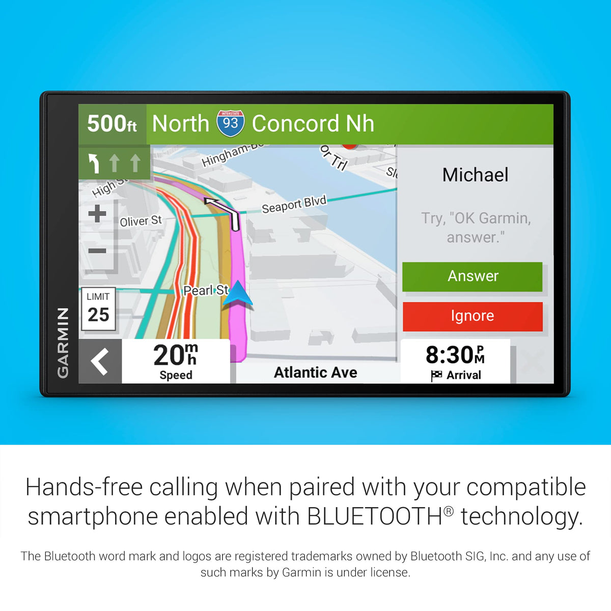 Eight-Inch GPS Navigator with Bluetooth and Wi-Fi