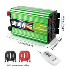 Pure-Sine-Wave Inverter with Remote and AC Outlets