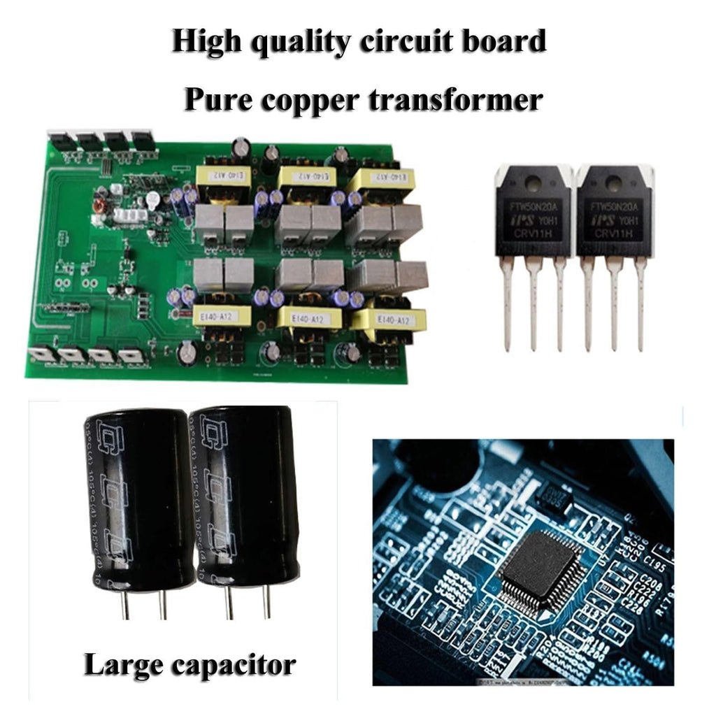 Pure-Sine-Wave Inverter with Battery Cables and Display
