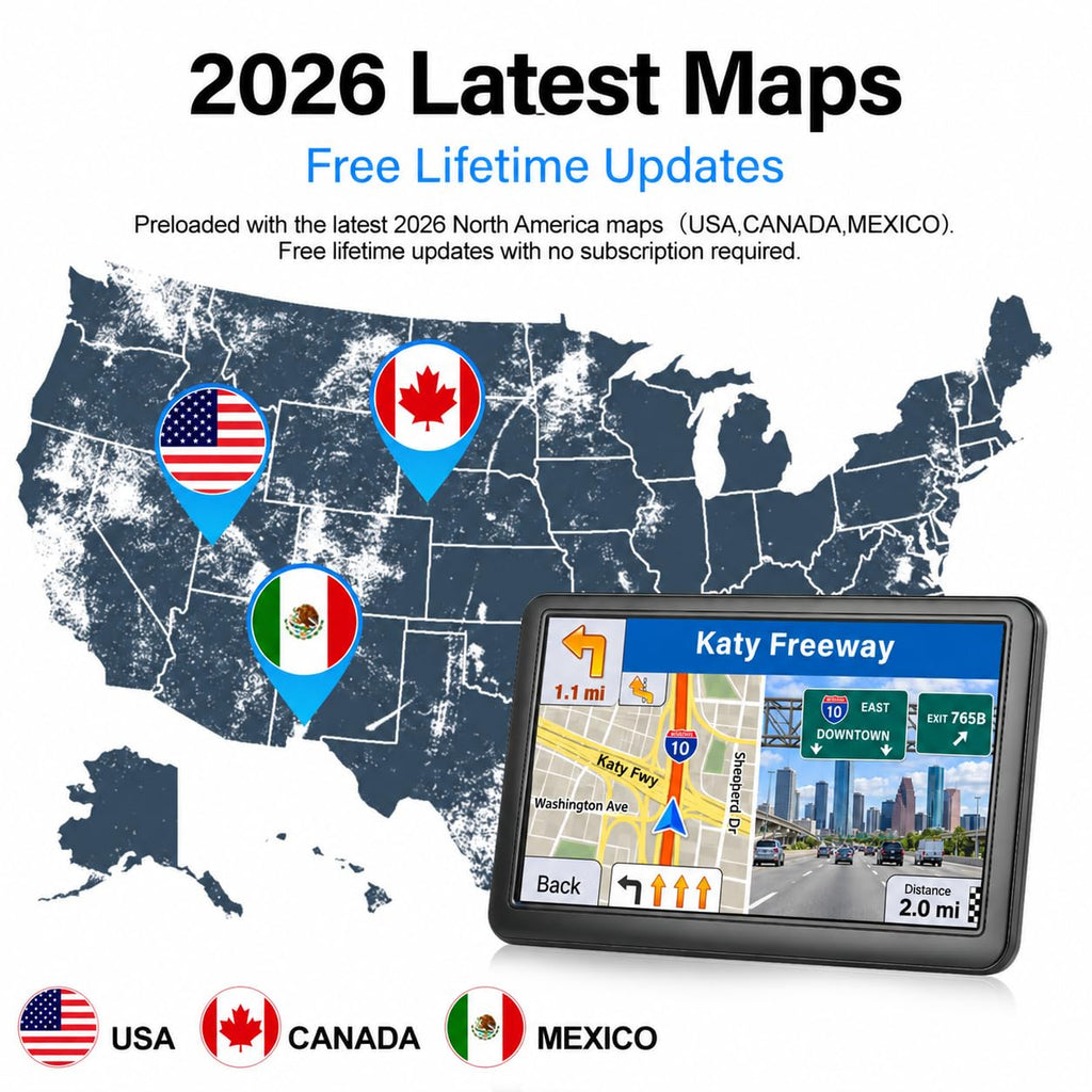 Seven-Inch Touchscreen GPS Navigator for Cars and Trucks