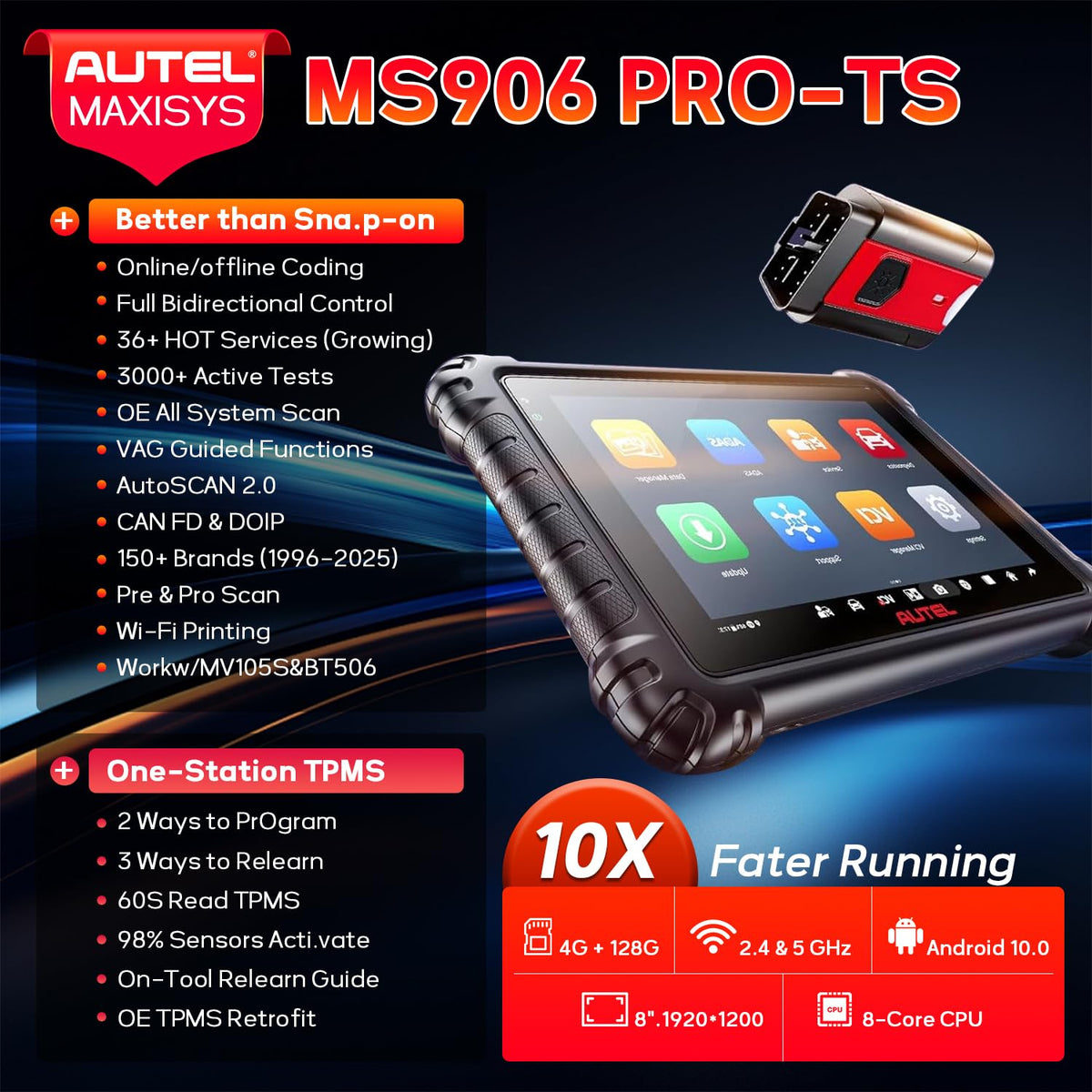 MS906 Pro-TS Diagnostic Scanner with TPMS Functions