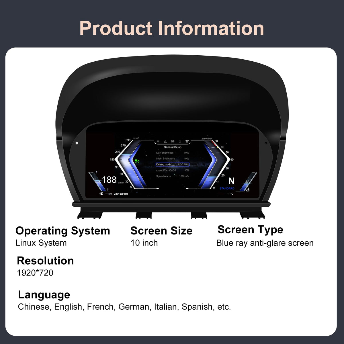 10-Inch Digital Instrument Cluster for BMW E84