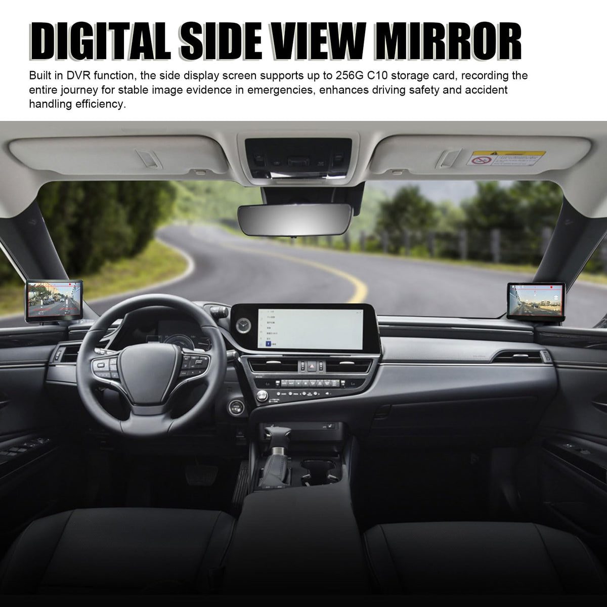 Digital Side-View Mirror System with DVR