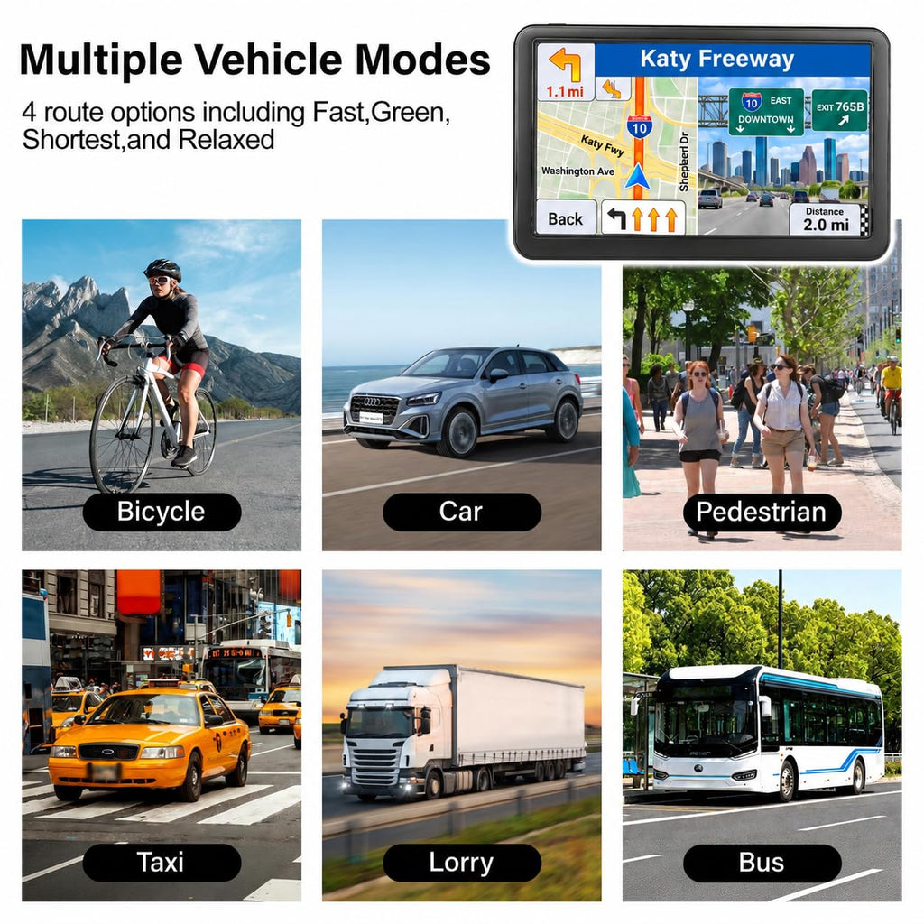 Seven-Inch Touchscreen GPS Navigator for Cars and Trucks
