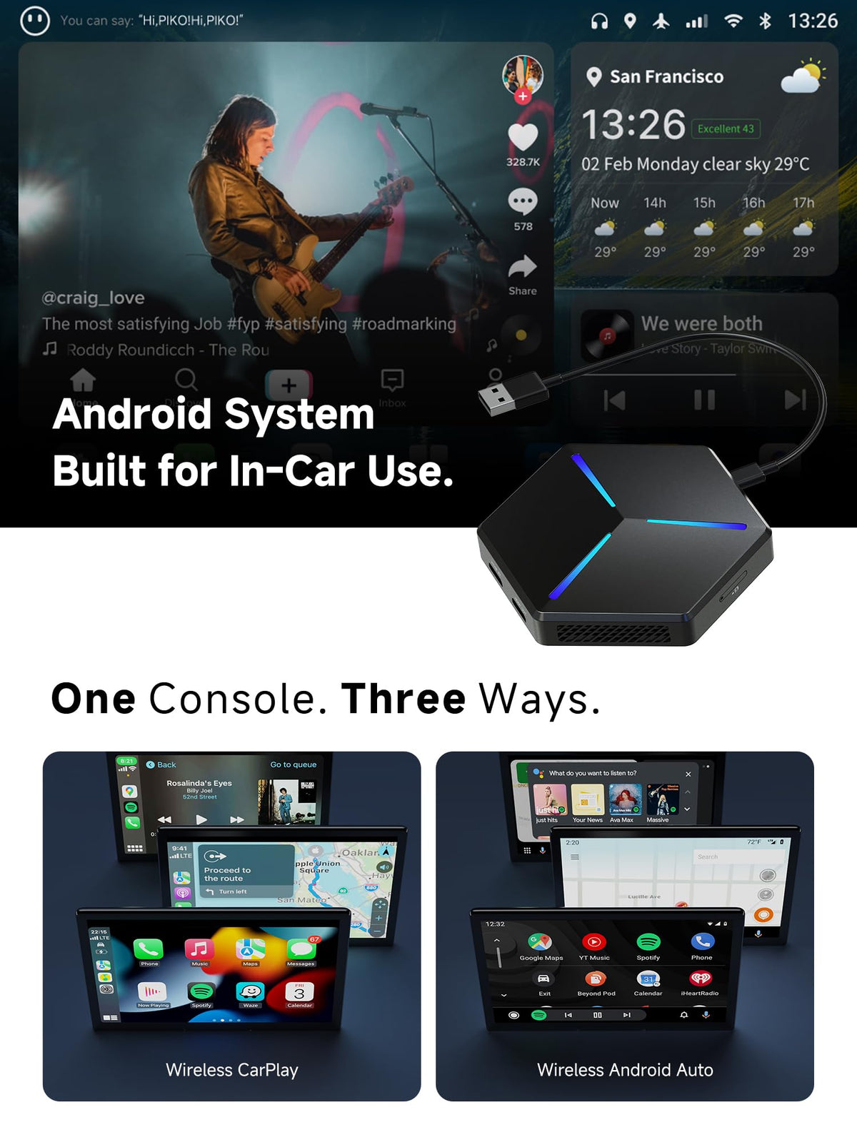 Android CarPlay and Android Auto Adapter Box