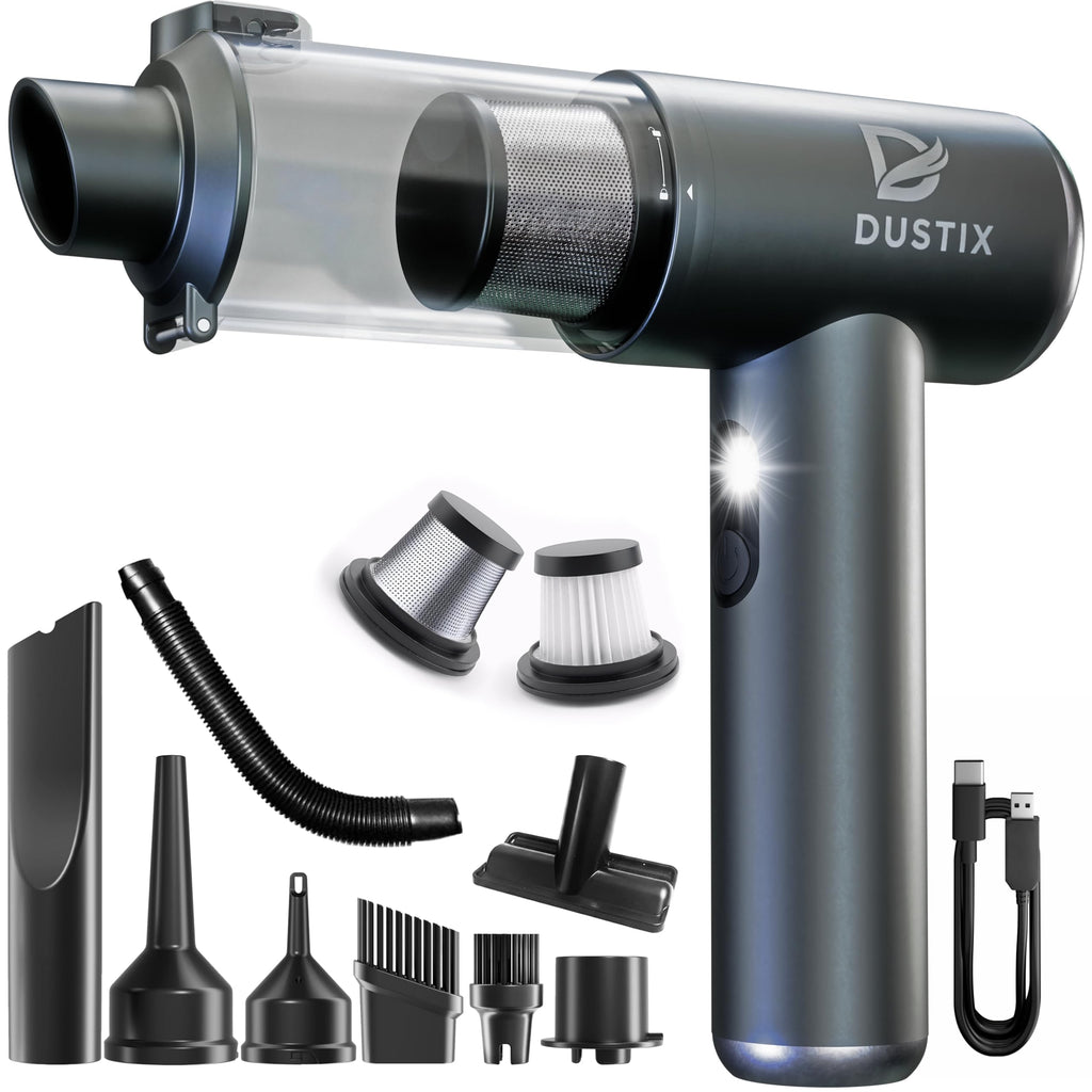 Rechargeable Car Vacuum with Blower and Inflator Functions